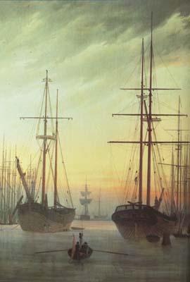 Caspar David Friedrich View of a Port (mk10) Germany oil painting art